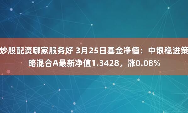 炒股配资哪家服务好 3月25日基金净值：中银稳进策略混合A最新净值1.3428，涨0.08%