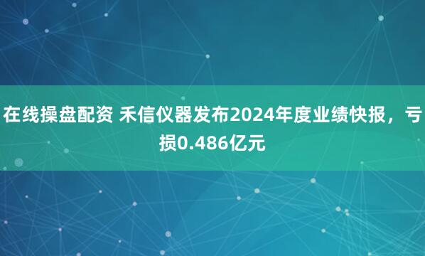 在线操盘配资 禾信仪器发布2024年度业绩快报，亏损0.486亿元