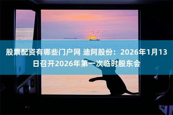 股票配资有哪些门户网 迪阿股份：2026年1月13日召开2026年第一次临时股东会